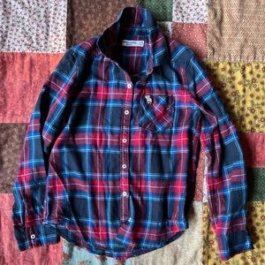 Abercrombie Kids Long Sleeve Plaid Girls’ Button Down Shirt - Size 9/10.